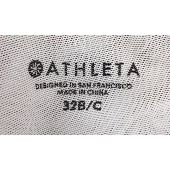 Athleta Tahitian Tropical Red Blue High Neck Swim Bikini Top Underwire Sz 32 B/C - Picture 7 of 7